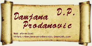 Damjana Prodanović vizit kartica